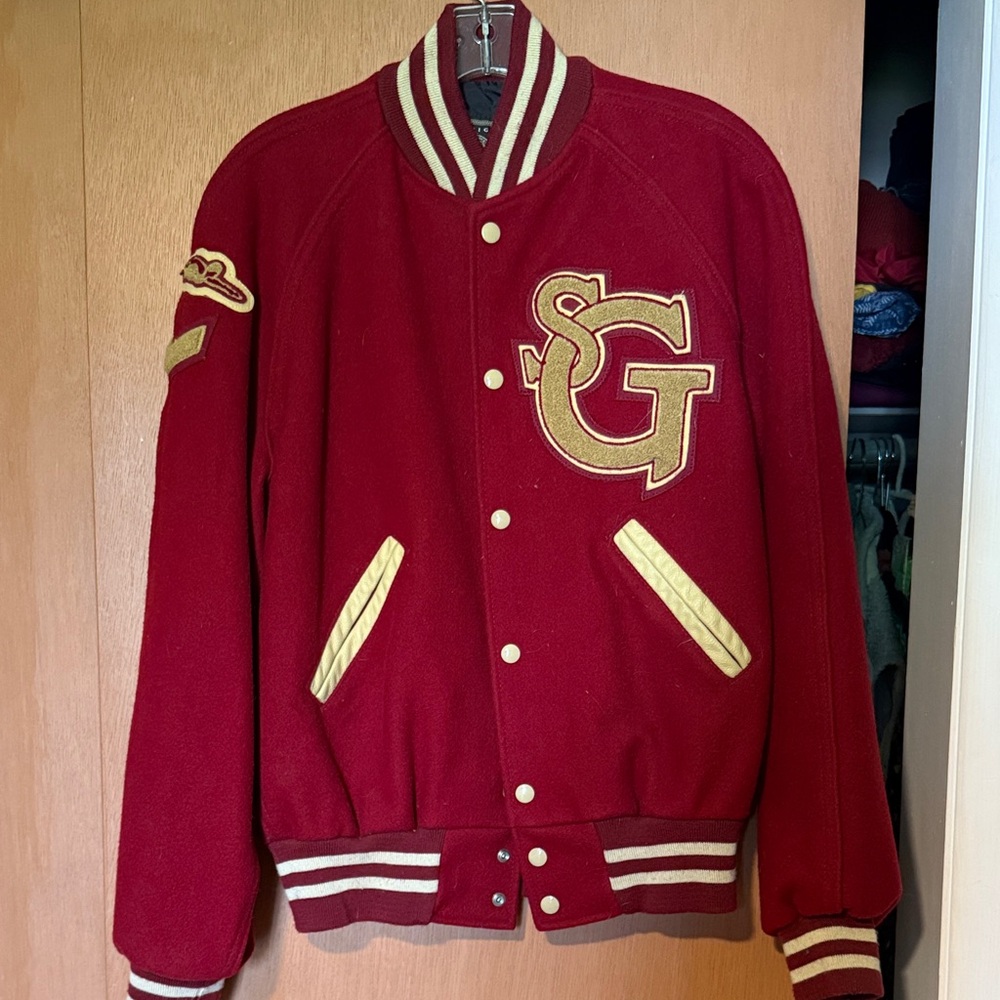 Holloway Red and Gold Varsity Jacket
